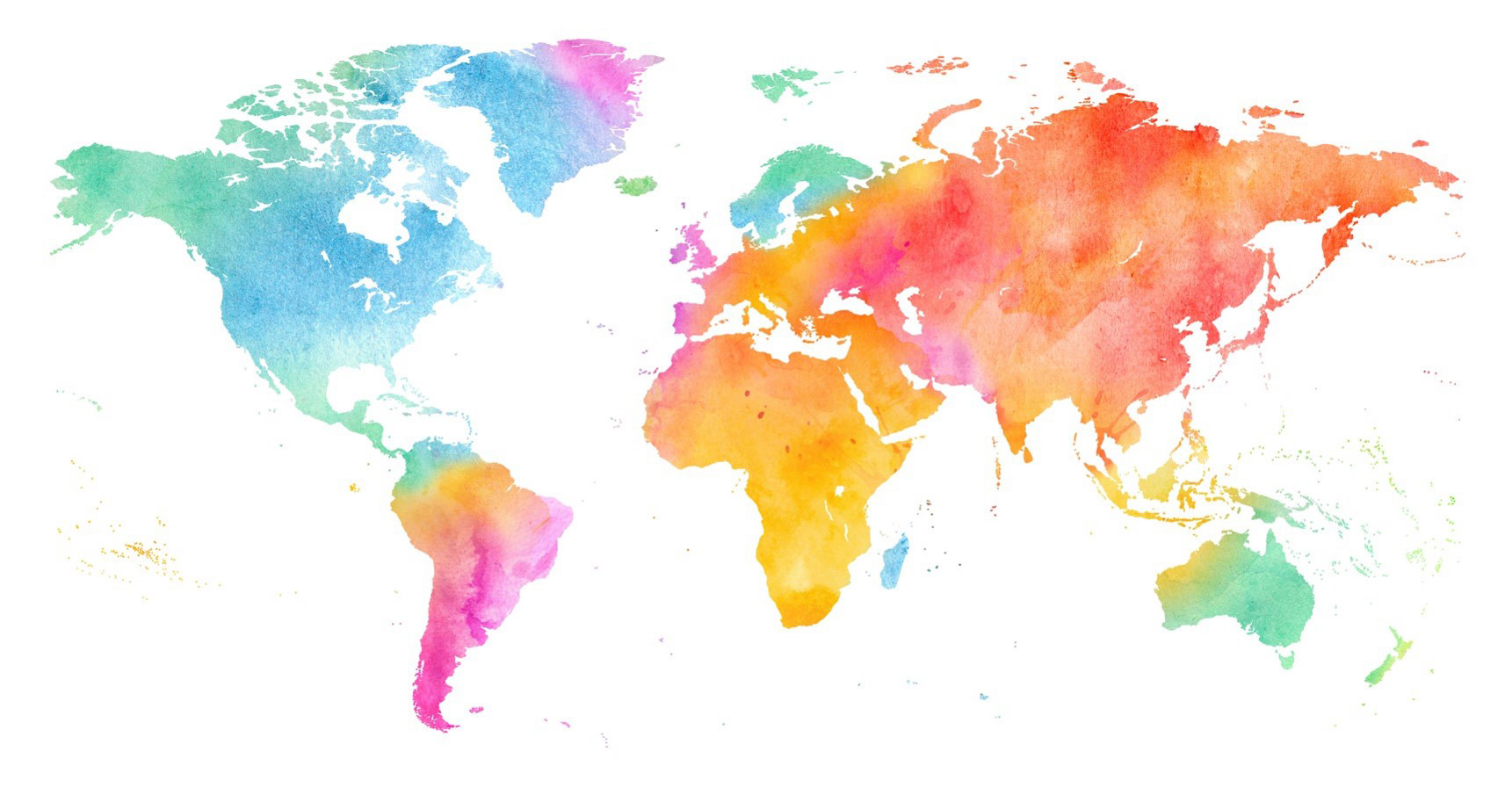 colorful world map