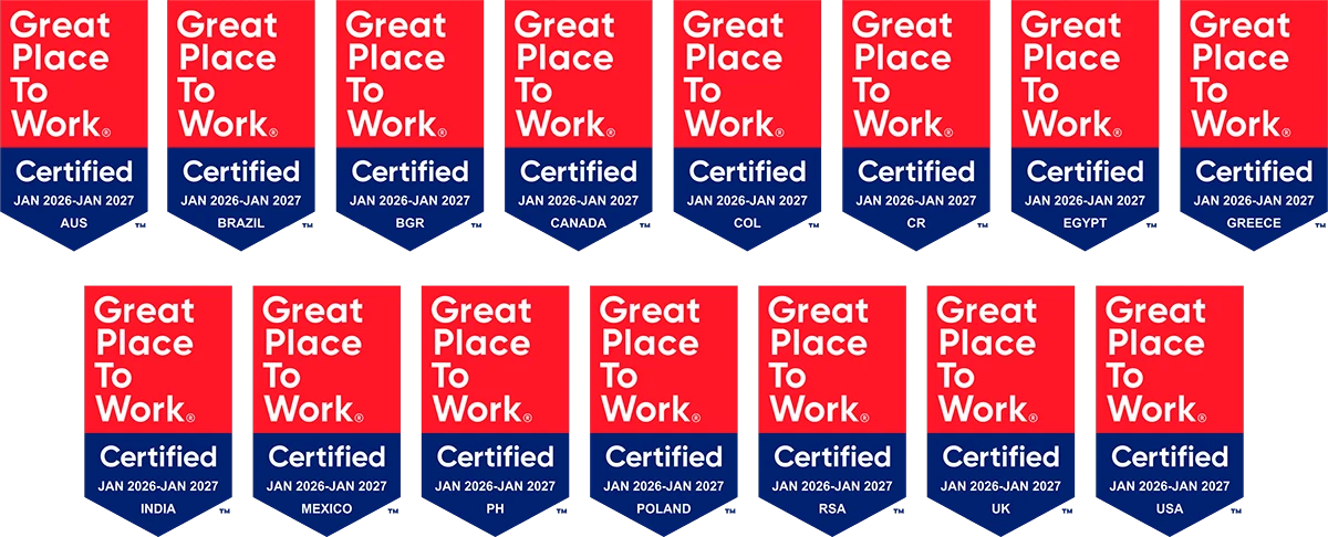 Mall Tech Global is a certified Great Place to Work in Australia, Brazil, Bulgaria, Canada, Colombia, Costa Rica, Egypt, Greece, India Mexico, Philippines, Poland, South Africa, United Kingdom, and the United States.