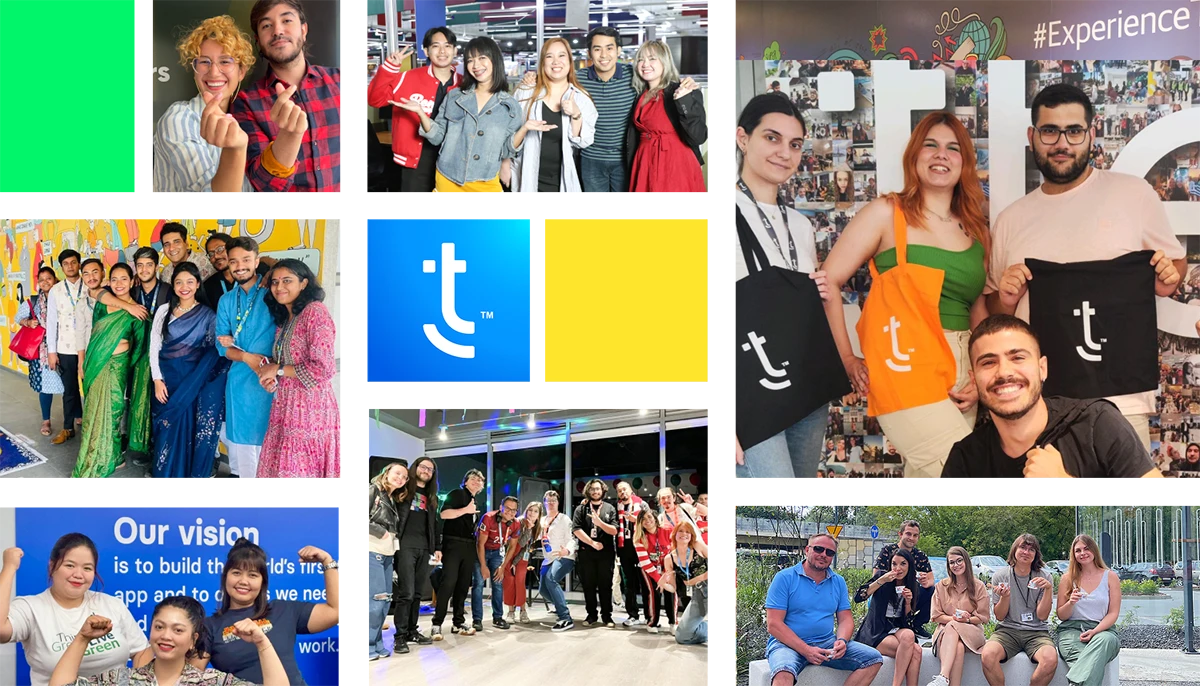 Collage of employees in Mall Tech Global offices