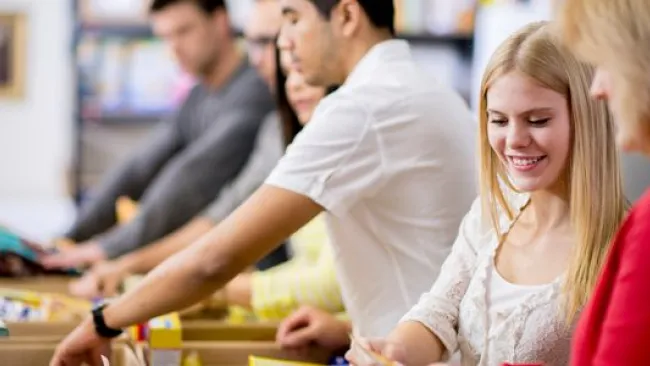 People at a store or office