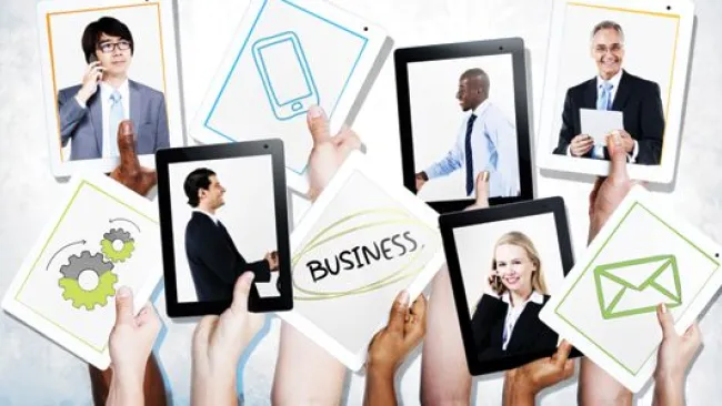 Salespeople at work