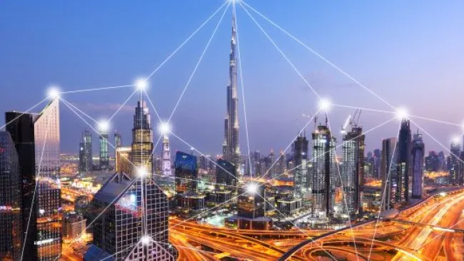 Buildings showing links to each other