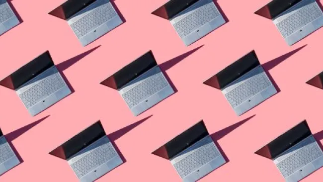 Laptops lined-up