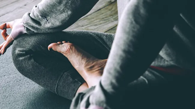 Woman in yoga pose