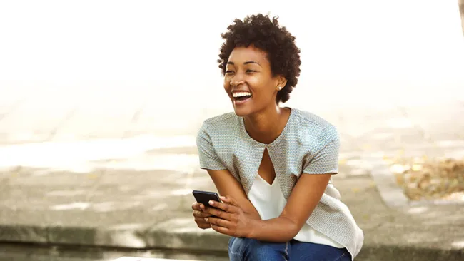 A happy woman