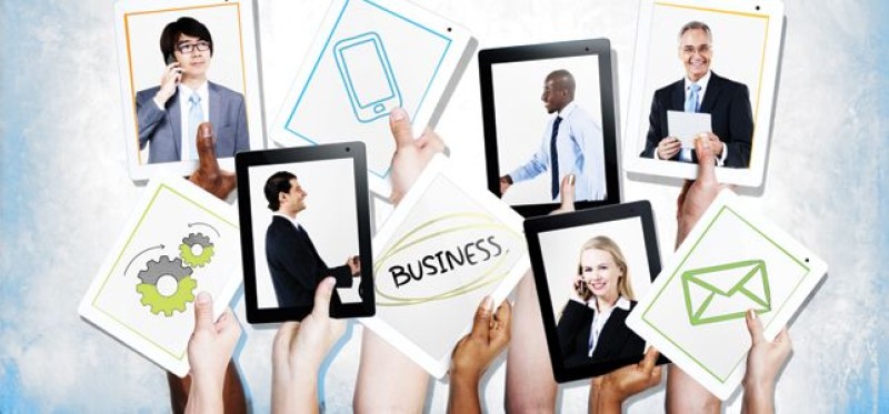 Salespeople at work