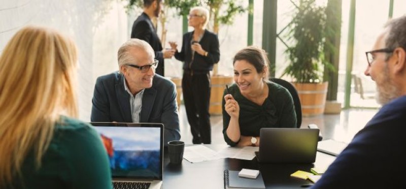 People in a meeting 