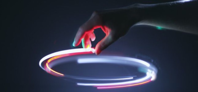 A hand moving in a circular motion